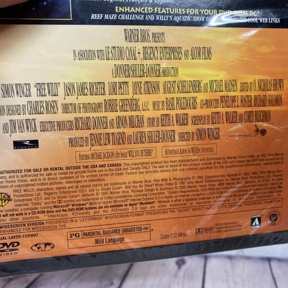 New DVD Free Willy 2003 10th Anniversary Special Edition - Snapper Case - Picture 4 of 5